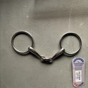 玛尚马具 进口WECAN马术普通三节衔铁马嚼子障碍口衔铁马匹用品