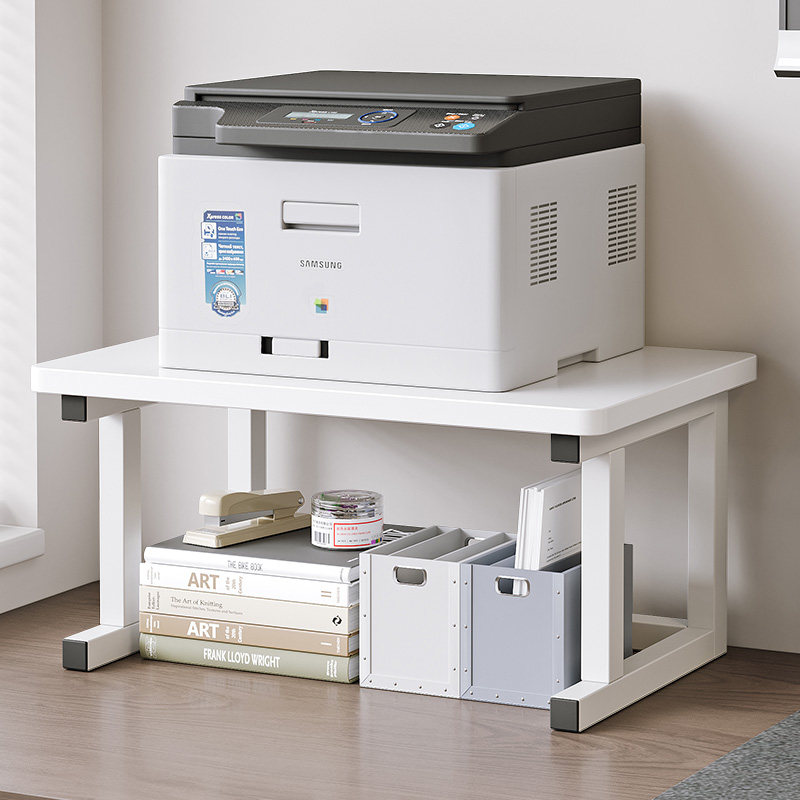 打印机置物架台面小型双层放置架办公室桌面复印机多功能收纳架子