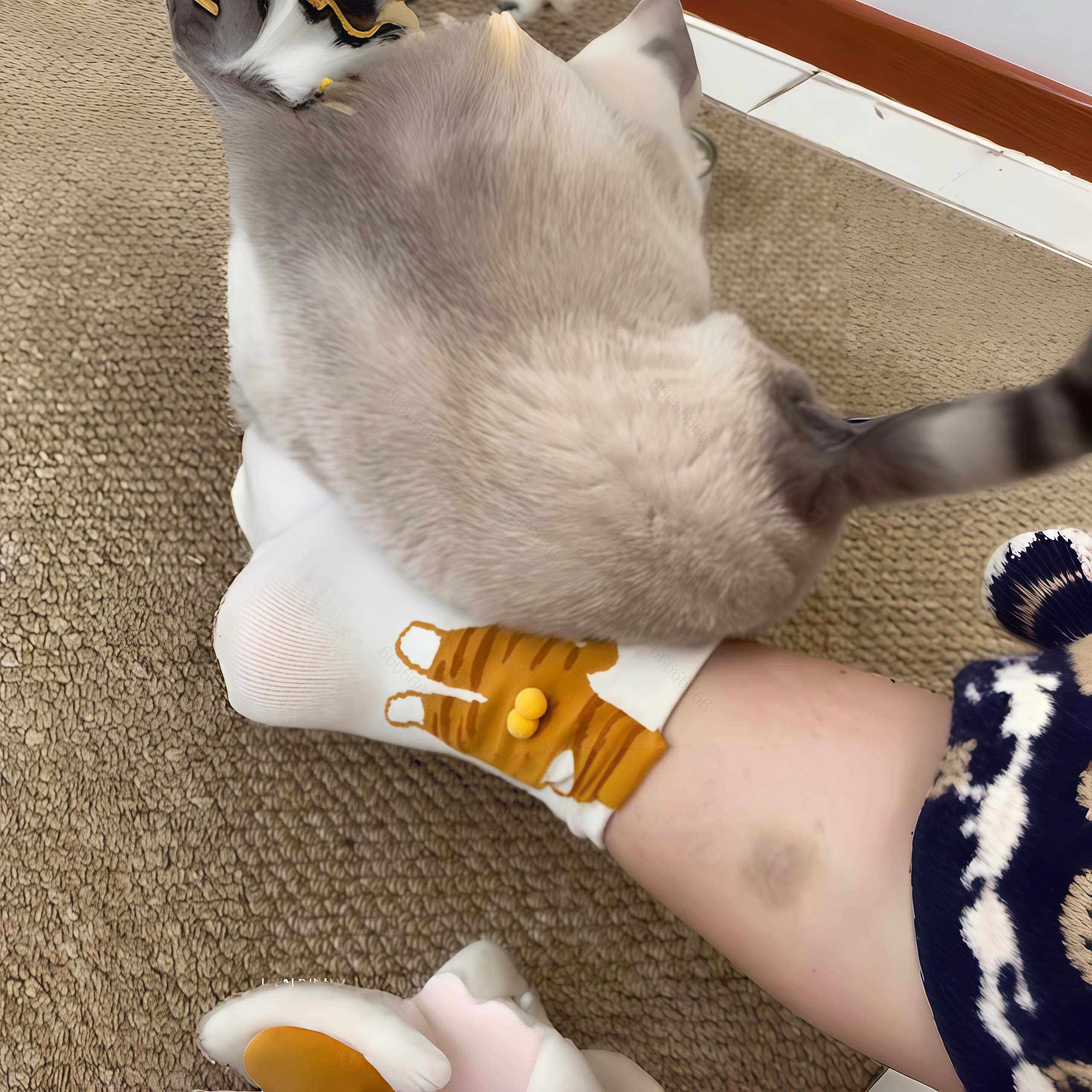搞怪袜子中筒可爱卡通猫