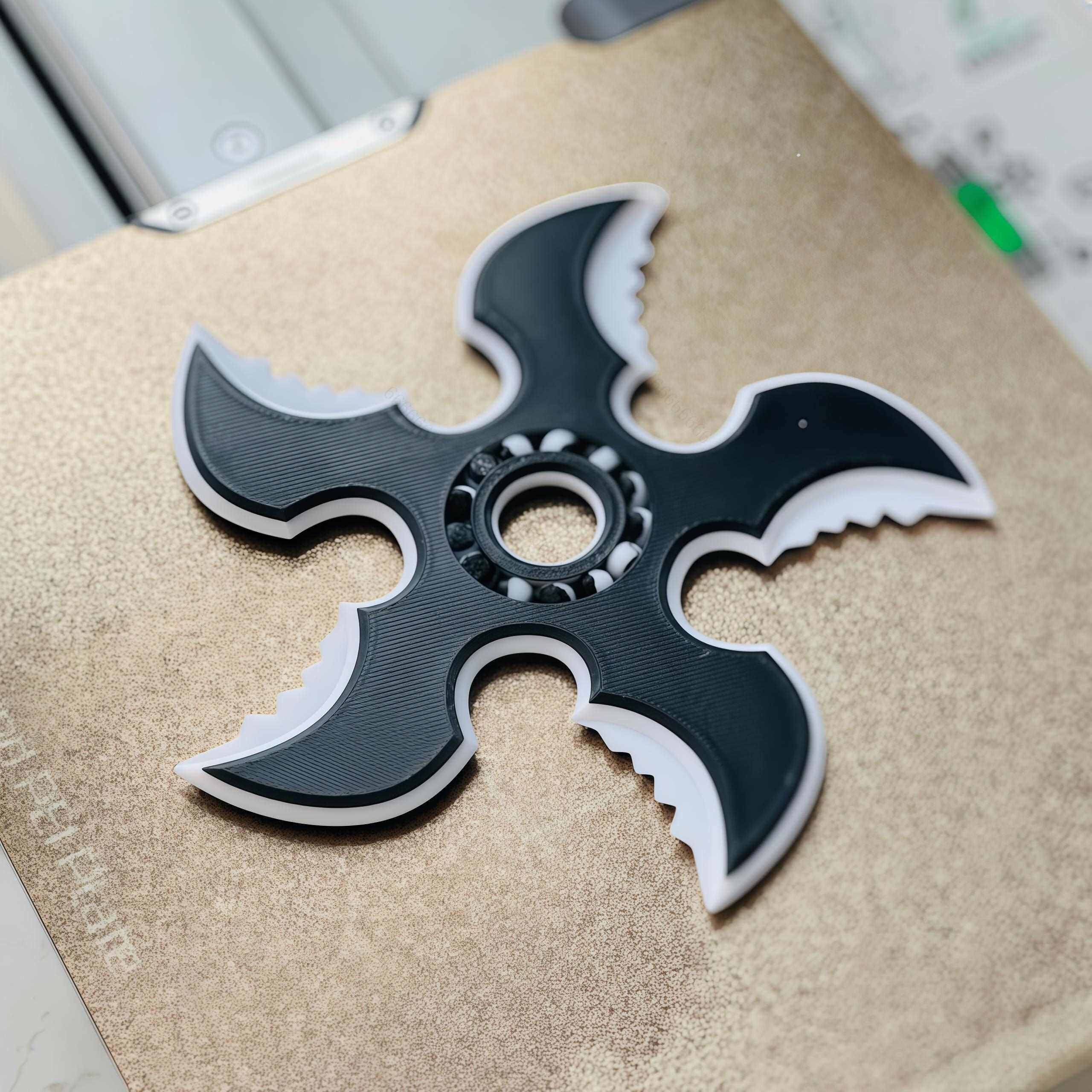 旋风手里剑指尖陀螺3D打印可旋转玩具上课摸鱼便携解压飞镖小玩意