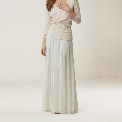 铜氨丝半裙女中腰气质显瘦