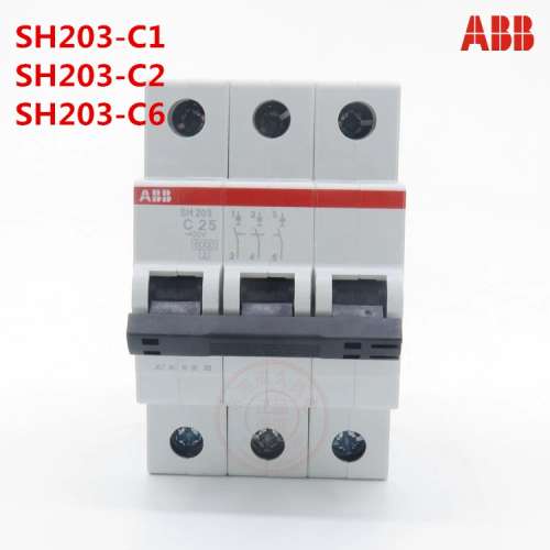 原装正品ABB微型断路器SH203-C1 SH203-C2 SH203-C6 3p空开