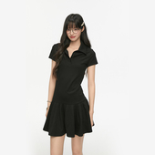 ers联名款 夏季 新款 Pink 黑色甜美显瘦活力蓬蓬短裙女装 百搭连衣裙