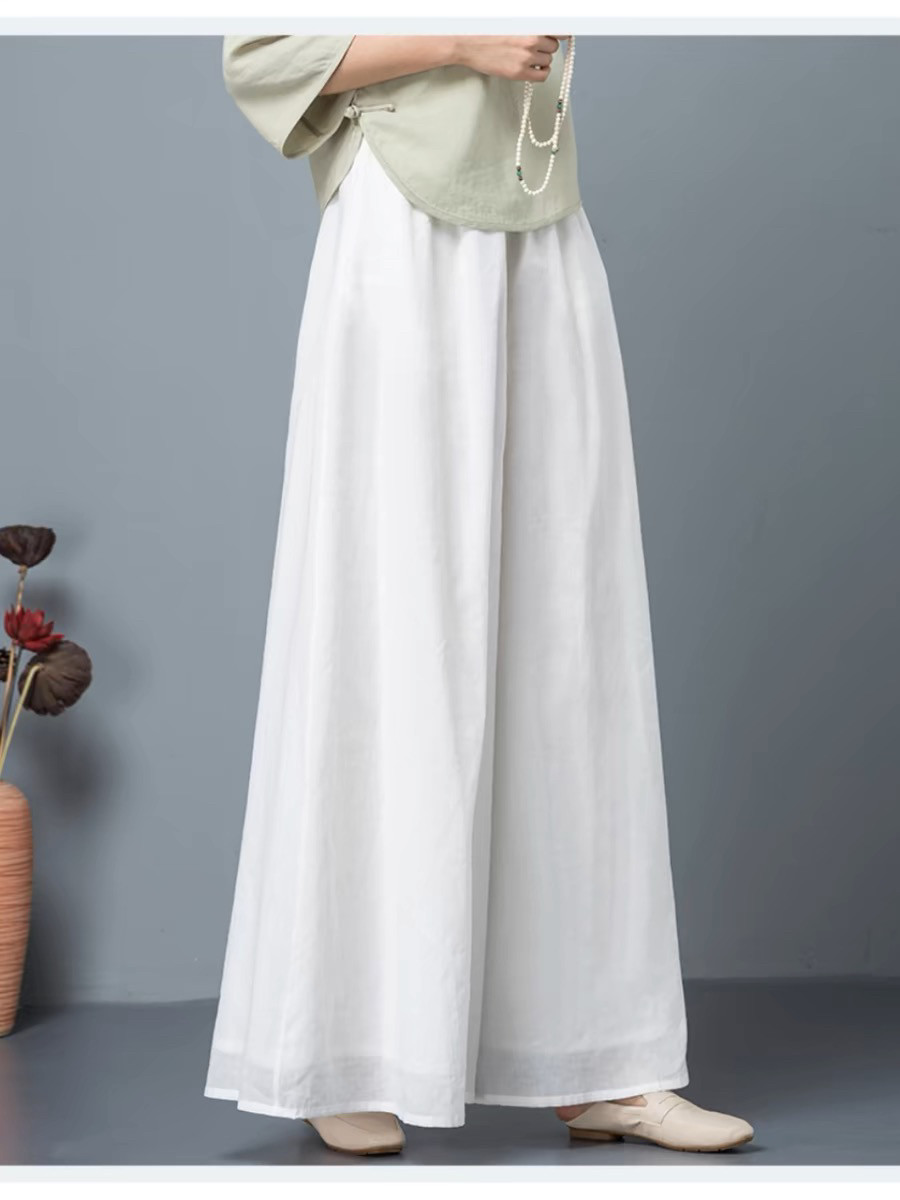 汉服旗袍内搭中国马面裙襦裙衬裤衬裙连衣裙打底长裤白色雪纺裤子