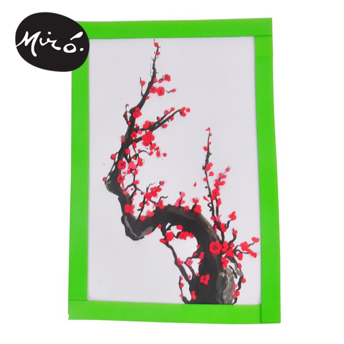 新年手工diy寒冬腊梅桃花儿童美术绘画粘土制作贴画幼儿园材料包