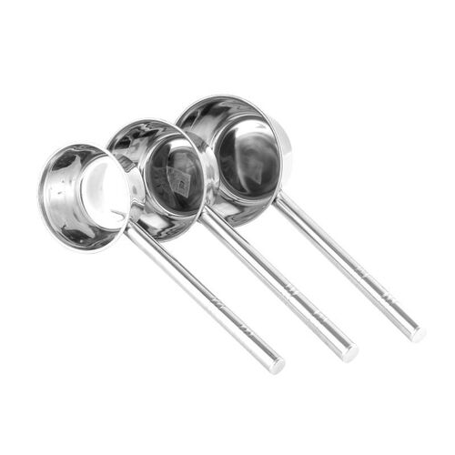 圆柄加长水勺无磁不锈钢水瓢水舀厨房用具平底圆柄加长柄水勺家用