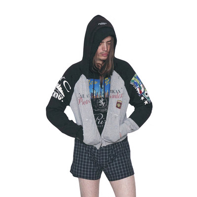 Protocol Index 26SS 修身款解构风拉链连帽卫衣 老虎上上山