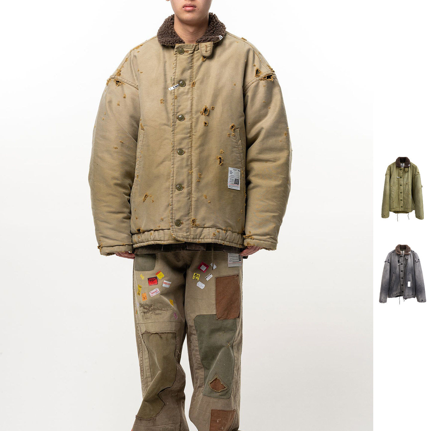 MaisonMIHARAYASUHIRO 26AW 日晒做旧外套 老虎上上山