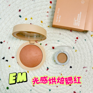 EM Heaven's Glow光感烘焙腮红小样巴洛克/落日蜜桃试色