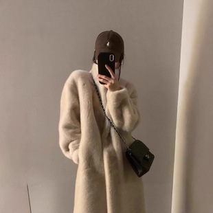 2025新款冬季仿水貂毛绒皮毛一体长款加厚毛毛环保皮草外套女大衣