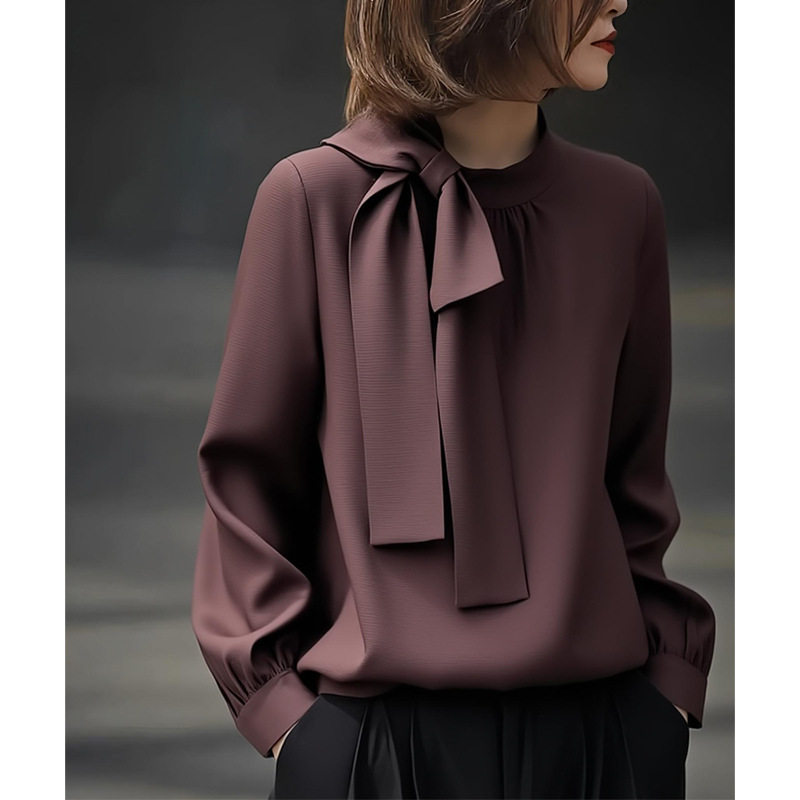 法式高端小资小上衣女2025秋新款爆款高级感轻奢减龄洋气衬衫衬衣