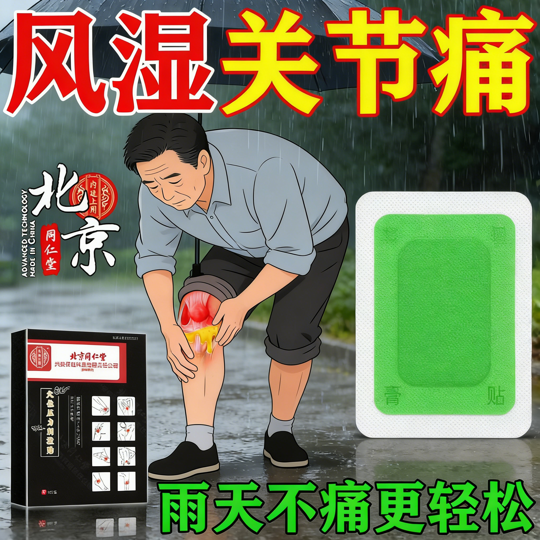 老寒腿专用膏药贴类风湿关节痛冬天膝盖酸软无力走路腿疼热敷暖贴,医疗器械,膏药贴（器械）,淘宝优惠券,粉丝福利购,淘宝优惠卷