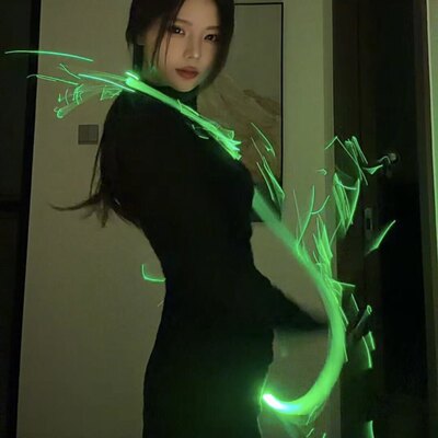 表演道具七彩光纤舞鞭led发子闪