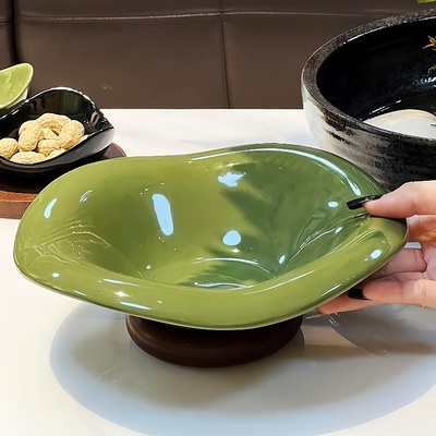 新家的100个快递陶瓷木新年果盘