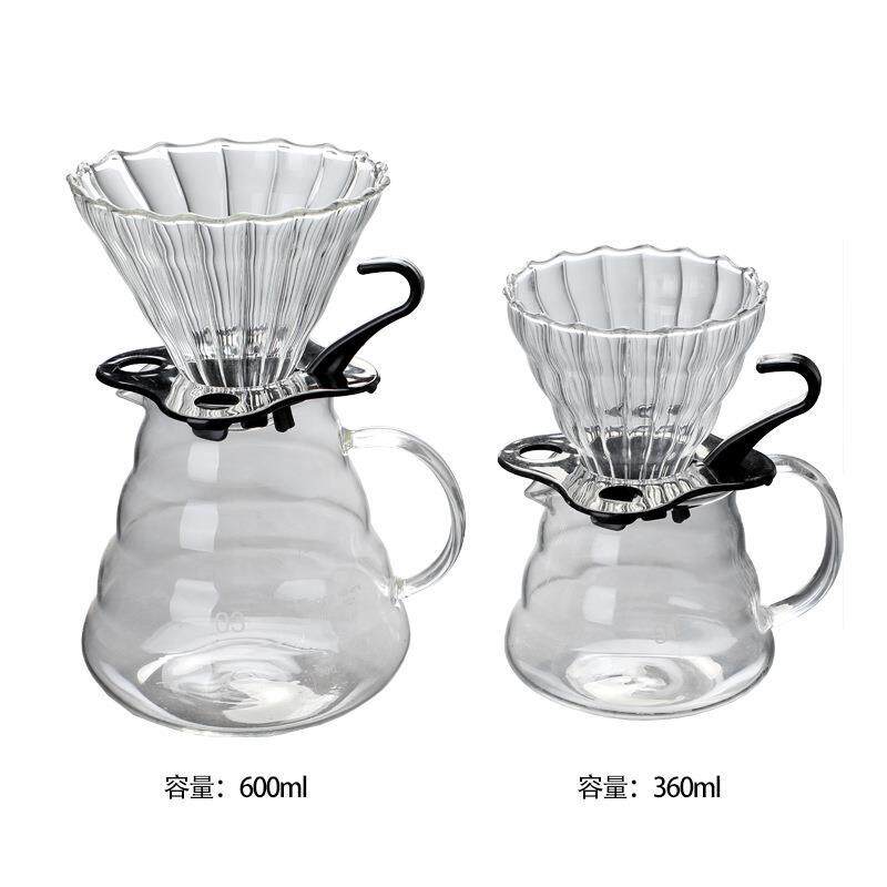 日本精工耐热加厚玻璃云朵咖啡壶 V60咖啡滤杯 手冲壶带盖子子