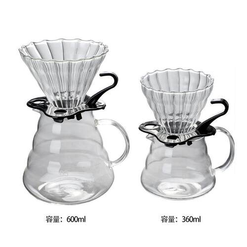 日本精工耐热加厚玻璃云朵咖啡壶 V60咖啡滤杯 手冲壶带盖子子
