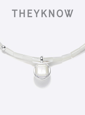 THEYKNOW宝石系列Clasp贝母吊坠项链新款小众原创设计个性礼物