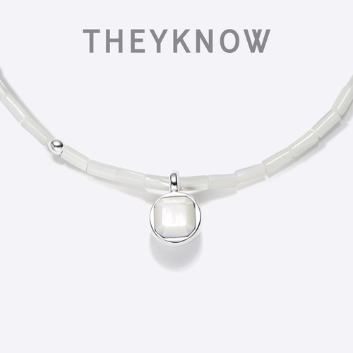 THEYKNOWClasp贝母吊坠项链