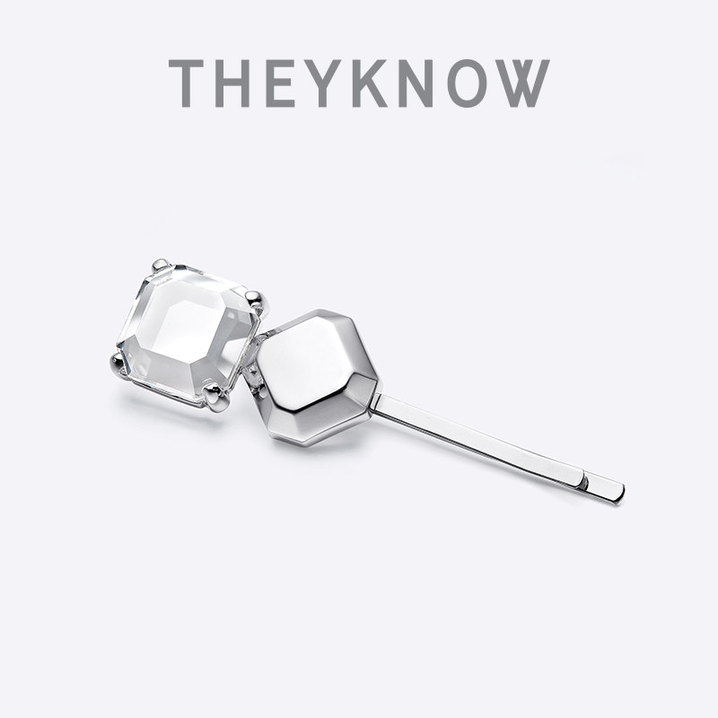 宝石系列水晶一字夹发夹头饰