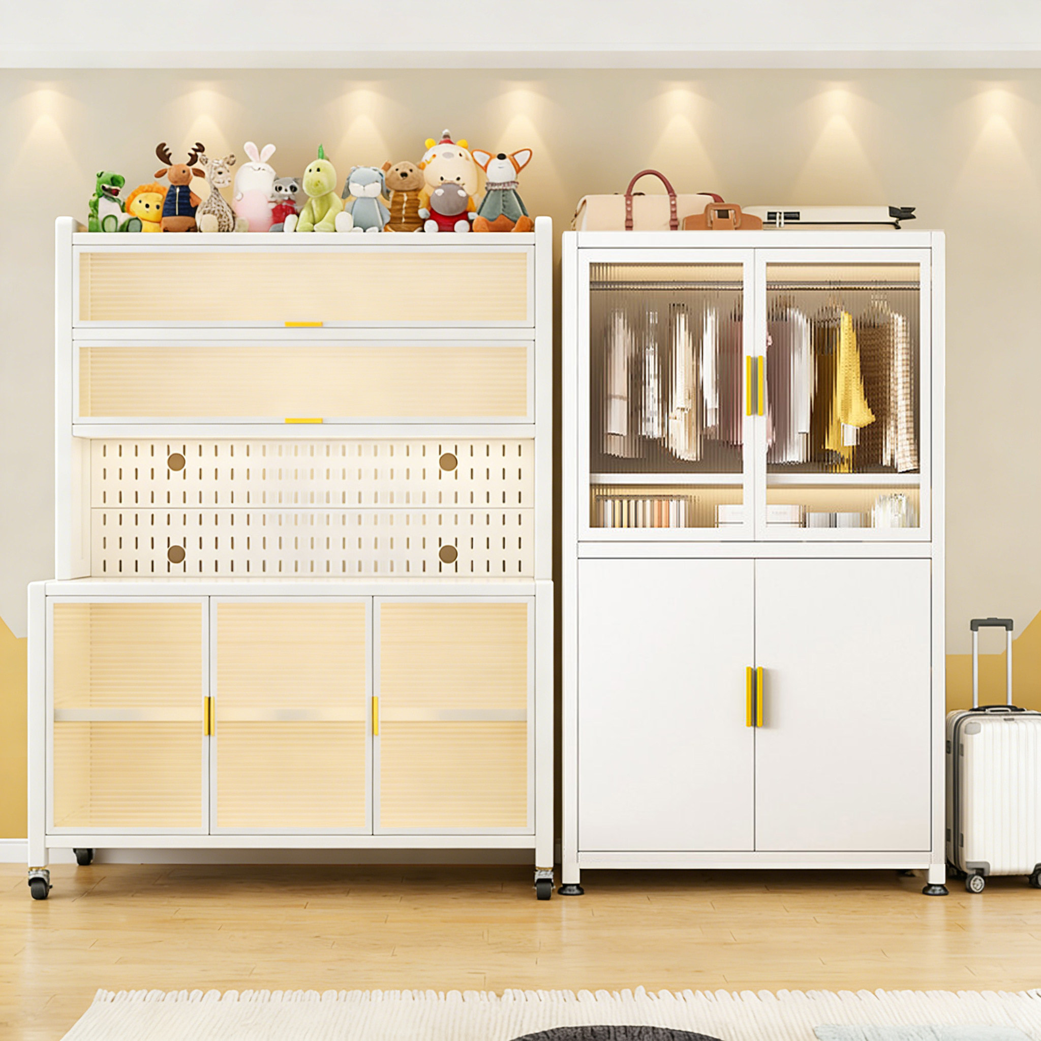 婴儿喂养台宝宝用品落地多层置物架儿童奶粉玩具多功能家用储物柜