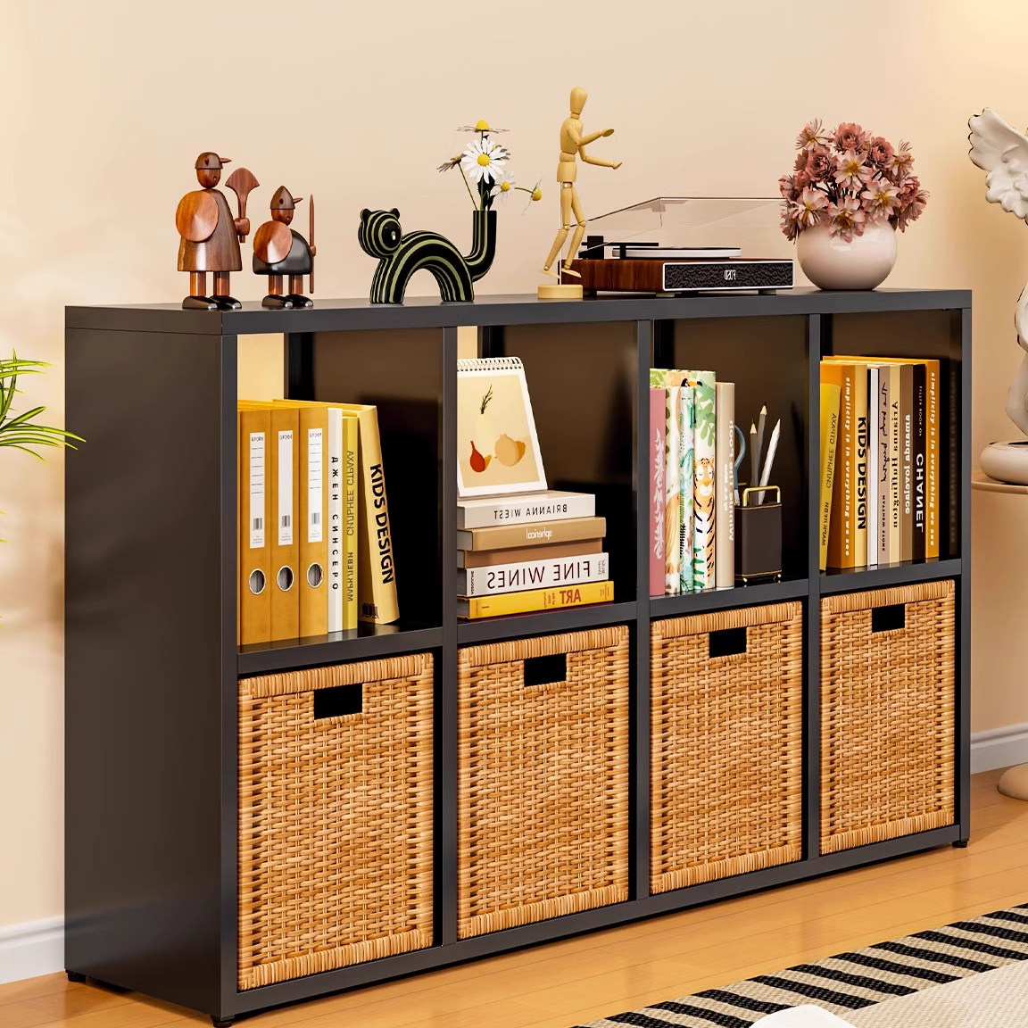 钢制格子柜书架客厅落地储物柜自由组合靠墙书柜落地置物收纳家用,住宅家具,书架,淘宝优惠券,粉丝福利购,淘宝优惠卷