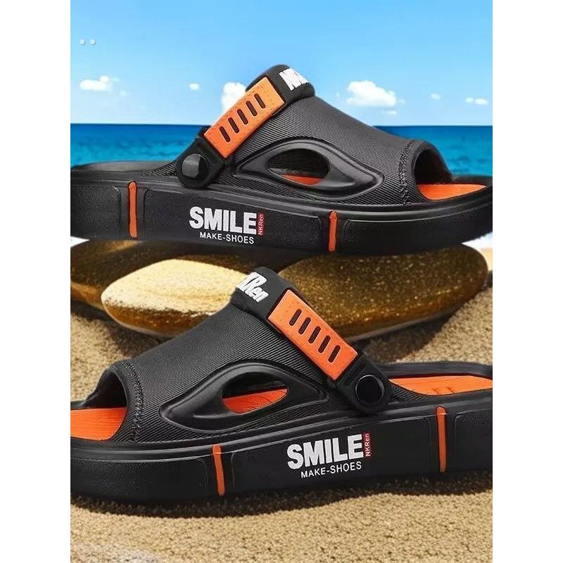 夏季男防滑超轻超厚踩屎感拖鞋外出运动开车鞋