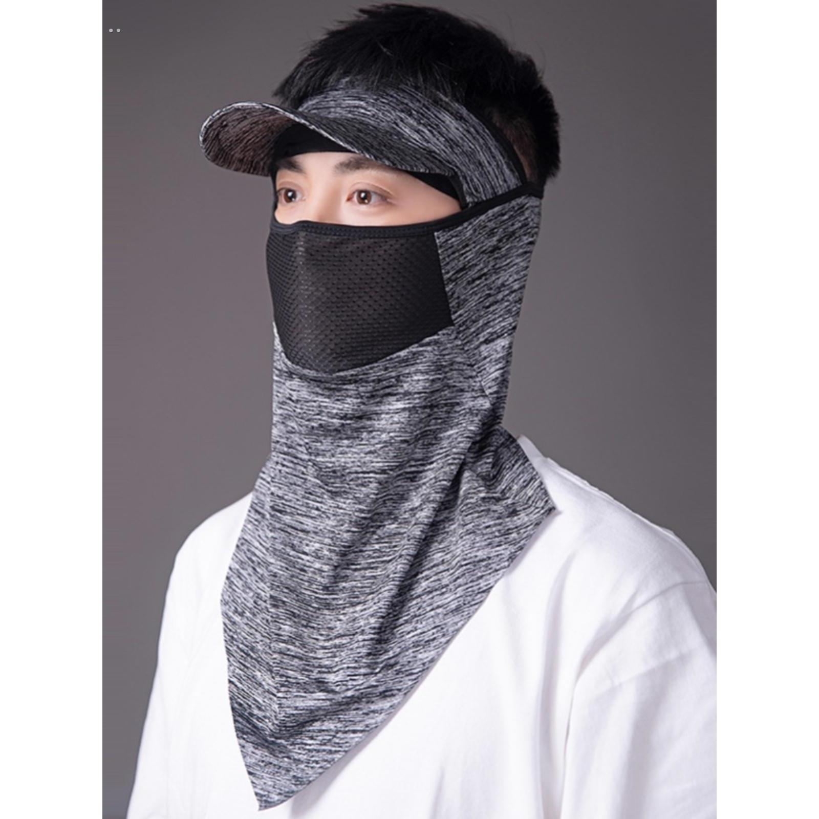 电焊面罩焊工专用隔热防防烤脸晒薄款冰丝头套防尘防护装备遮阳帽