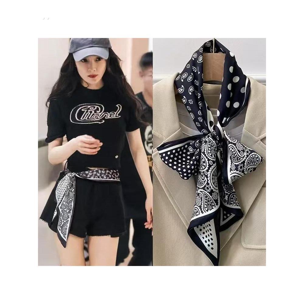 丝巾腰带女2025新款腰间配饰装饰搭配裙子牛仔裤长条小丝带高级感