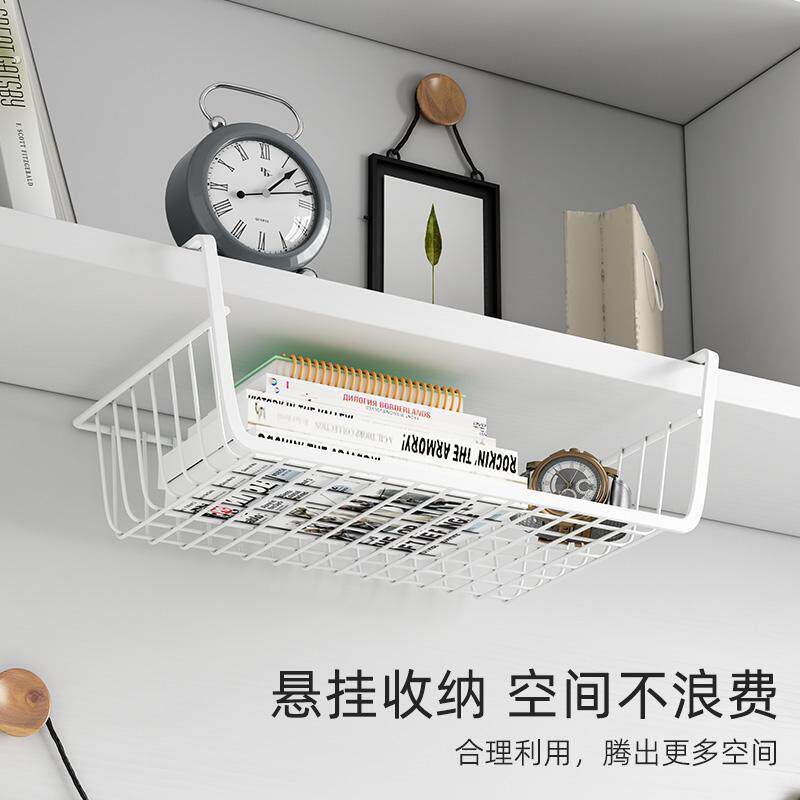 厨房置物架宿舍橱柜收纳架整理隔板下挂篮免打孔桌面分层隔板收纳