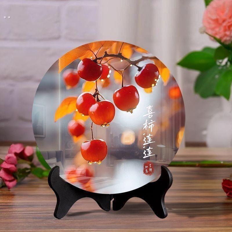 喜柿连连高清相框摆件家居玄关办公室摆台客厅装饰送朋友乔迁礼物