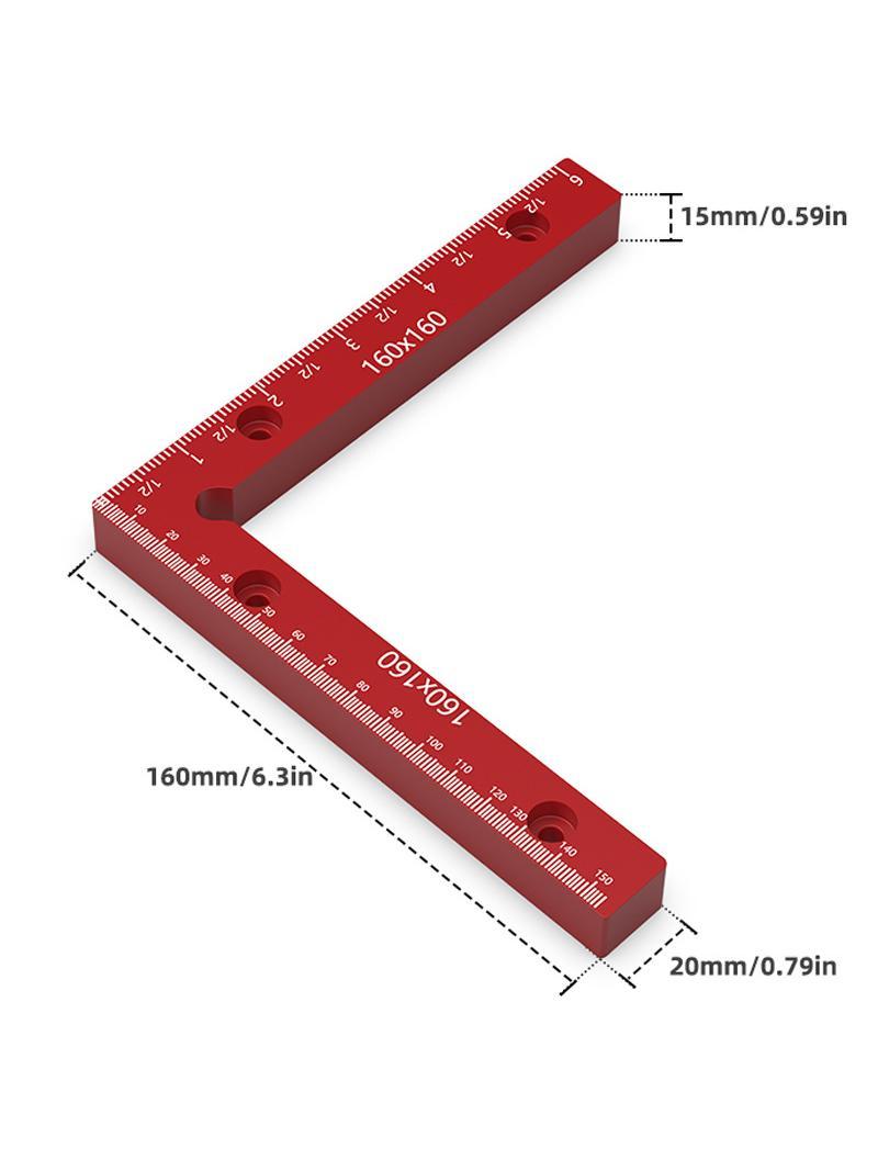 木工拼板固定直角尺木工直角尺L尺铝合金直角定位尺木工工具1MM
