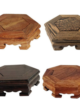 红木工艺品奇玉石摆件六八边形