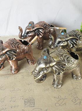 特价镶嵌宝石大象烟灰缸防风设计