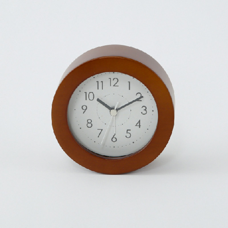 NITORI YIDELI 홈 침대 옆 간단한 학생 알람 시계 크리 에이 티브 패션 솔리드 우드 알람 시계 LANGE SW