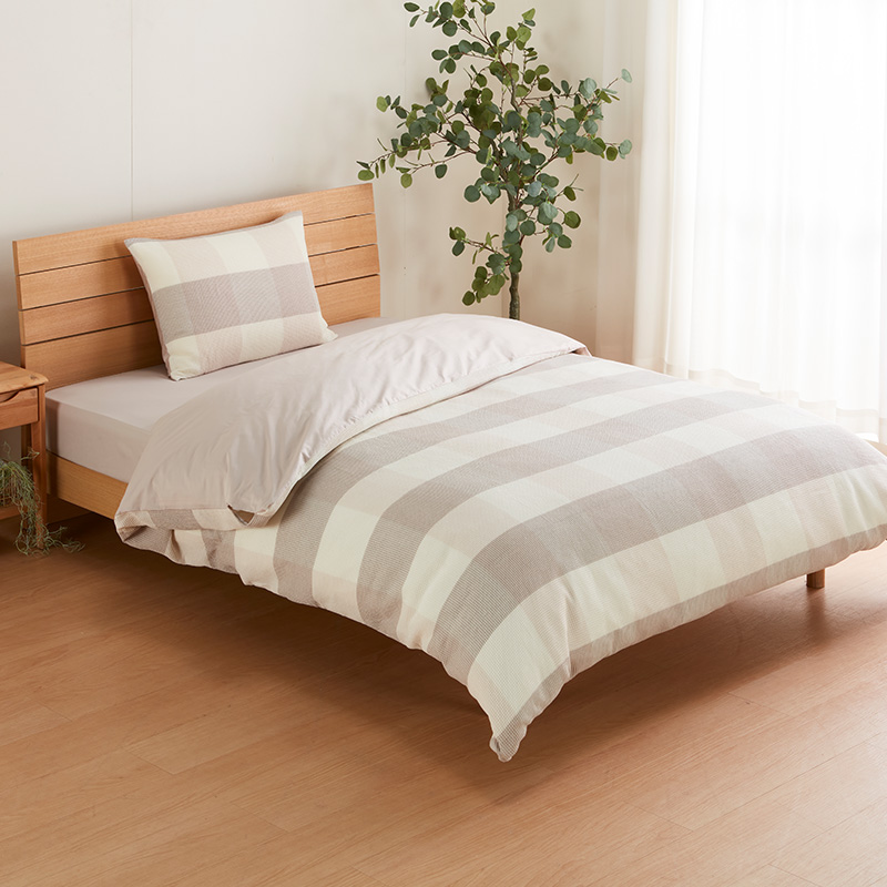 NITORI宜得利家居 卧室床上用品华夫格被套四季通用  知奕LMO