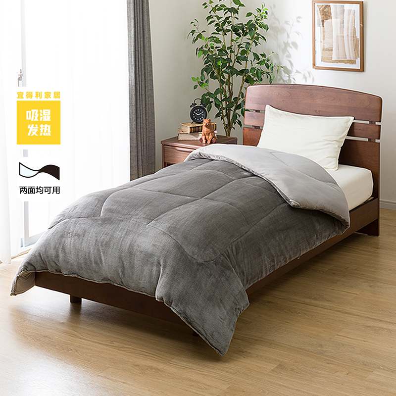 NITORI宜得利家居 冬天保暖被子卧室床上用品吸湿发热法兰绒被