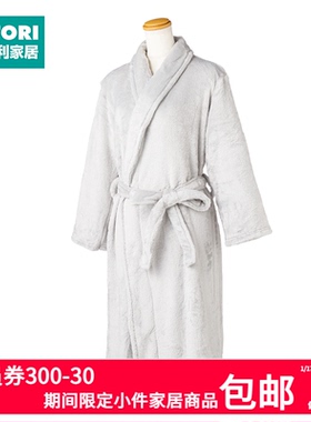 NITORI宜得利家居 家用浴室洗澡吸水法兰绒浴袍LGY QE05