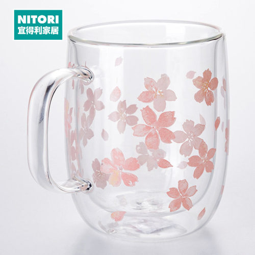 NITORI宜得利家居双层玻璃马克杯
