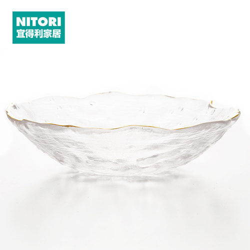 NITORI宜得利家居金线玻璃盘