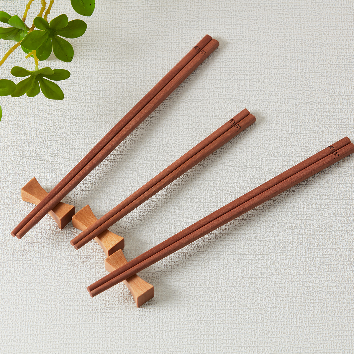 NITORI宜得利家居 亲子木筷3双组一家三口筷子 卡皮巴拉