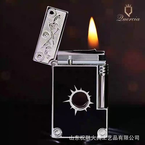 祝融-凯西亚黄铜朗声西部牛仔煤油打火机侧滑便携个性男士礼品