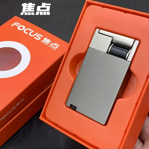 【祝融】焦点cF123直冲防风充气打火机超薄气体简单大气送礼