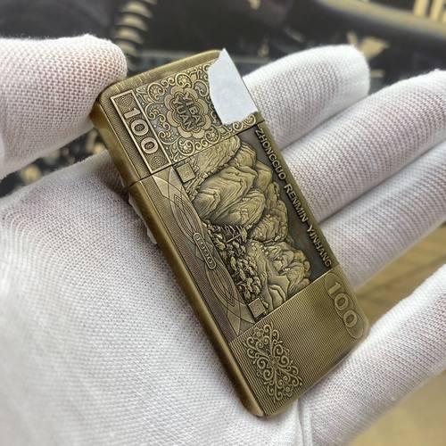 【祝融】佐罗ZC5黄铜双面浮雕煤油打火机复古礼品送父亲男友收藏