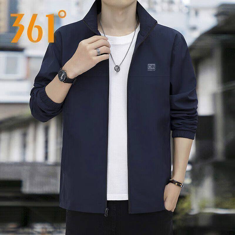 361度男装单风衣2026夏季新款轻薄立领休闲时尚防风百搭运动外套