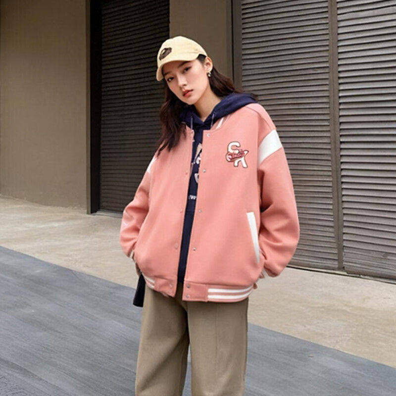 361度开襟运动卫衣女宽松