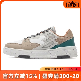 复古革网拼接防滑耐磨运动休闲鞋 361度男鞋 新款 2025秋季 潮流板鞋