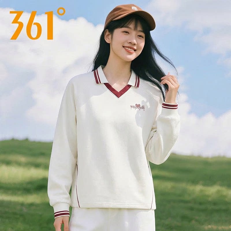 361°翻领卫衣宽松女装羽毛球服