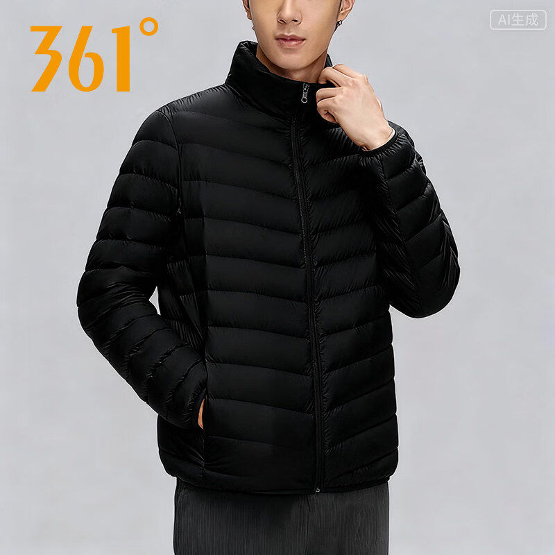 361°短款羽绒服男2026冬季新立领加厚保暖羽绒大衣外套