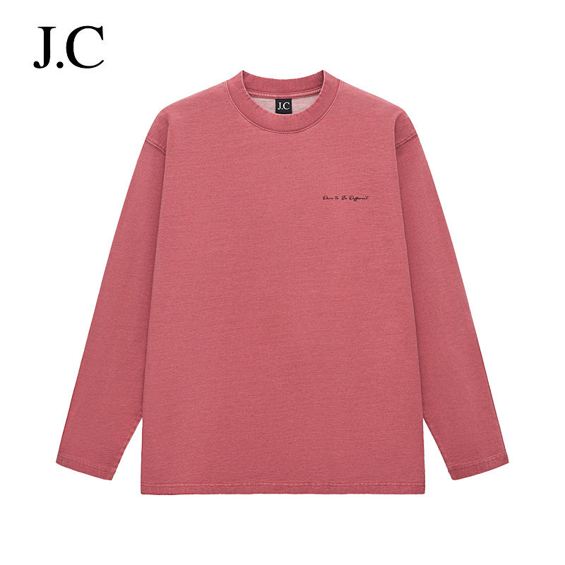 JC长袖T恤美式印花男士体恤衫