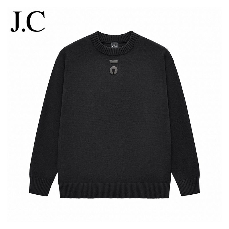 J.C/简裁美式毛衣男士660克重磅立体印花秋冬套头针织衫新款上衣,男装,针织衫/毛衣,淘宝优惠券,粉丝福利购,淘宝优惠卷
